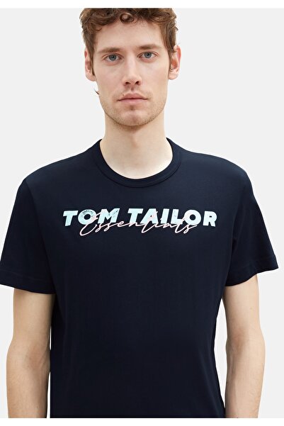 Tom Tailor T-Shirt Kurzarmshirt mit Front-Logo-Print