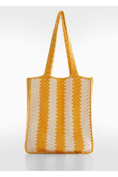MANGO Woman Geantă de croșetat cu cataramă