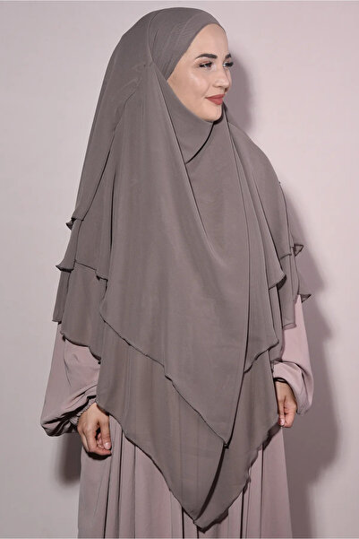 Luna Nueva Έτοιμο δεμένο σιφόν τριών στρώσεων Σουφλέ σάλι Χατζ Ούμρα Χιμάρ Χιτζάμπ Βιζόν