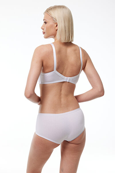 Malabadi White Cotton Combed Women's Bra 826 - Pack of 2, No Cups and No Underwire