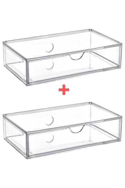 Pratikya 22,5x13,5x 5,8 Συρτάρι οργάνωσης γραφείου, σετ 2 τεμαχίων