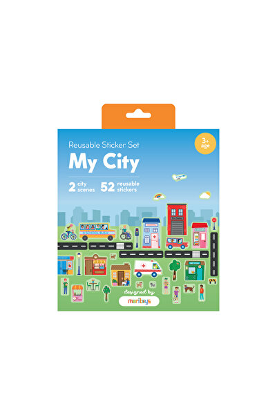moritoys Reusable Sticker Set: My City - Tak Çıkar Çıkartma Oyunu