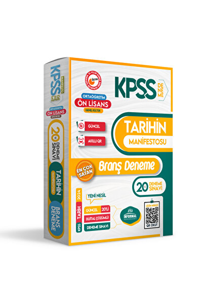 Karakutu Yayınları Kpss Önlisans Genel Kültür (TARİH-COĞRAFYA-VATANDAŞLIK) Manifesto 20li Branş Deneme Seti