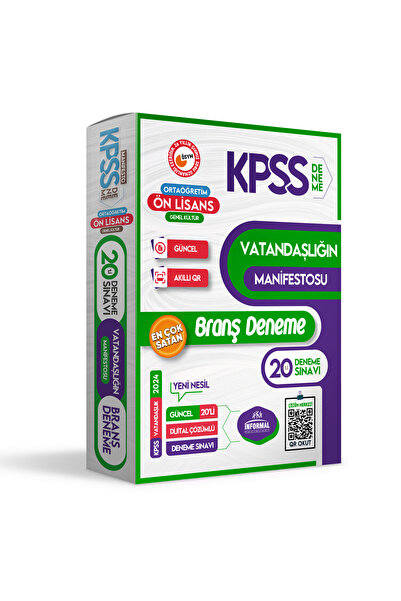 Karakutu Yayınları Kpss Önlisans Genel Kültür (TARİH-COĞRAFYA-VATANDAŞLIK) Manifesto 20li Branş Deneme Seti
