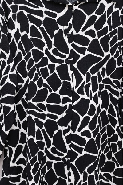 Modamorfo Mixed Pattern Buttoned Crinkle Set