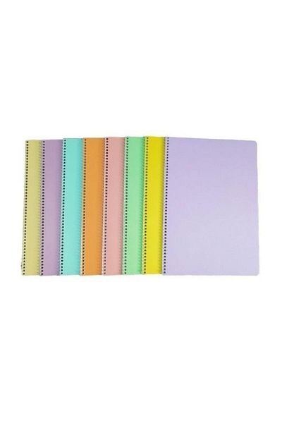 Mynote Flex Pastel 60 Sheets A4 PP Cover Spiral Notebook (6 Pieces Checkered)
