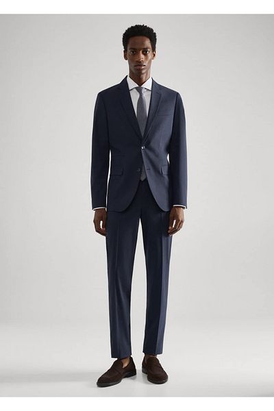 MANGO Man Slim Fit Wool American Set