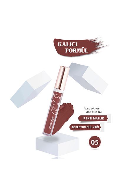 Cecile Rose Water Liquid Matte Lipstick No: 05