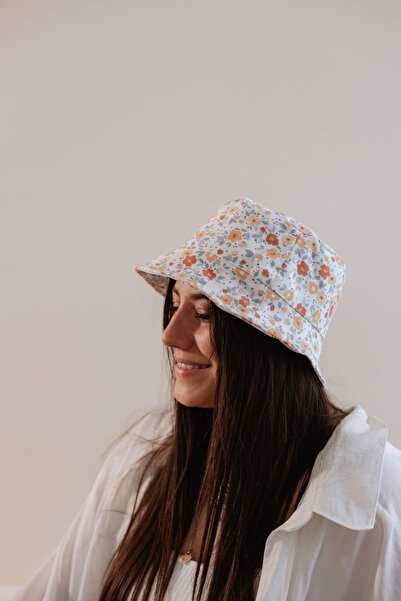 Meymen Baby Kanvas Bucket Şapka Yetişkin Çıtır Çiçek