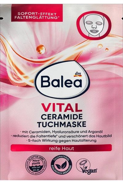 BALEA Vital Ceramide Face Mask - 7 Pieces for 15 Days Cure - Anti-Wrinkle