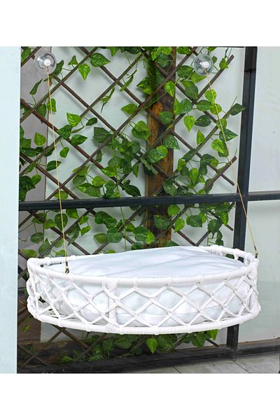 TASARYUM Cat Dog Glass Bed with Suction Cup Handcrafted