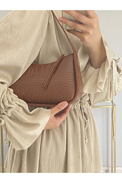 MeriLand Жіноча сумка-багет Croco з візерунком "Таба