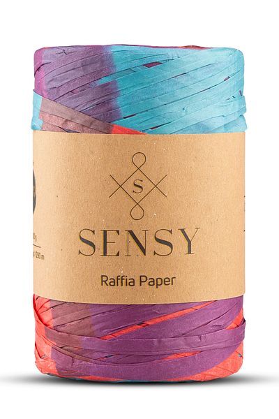 SENSY Premium Multi Πολύχρωμο Μαρμαρωτό 290 Μέτρα Ραφίας Ιμάντας Τσάντας Ράφια Ιμάντας Χάρτινος Ιμάντας Σουπλά Ιμάντας
