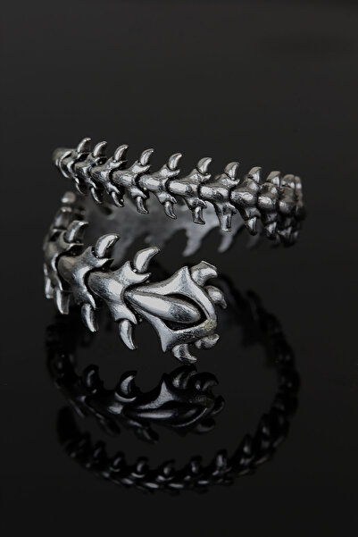 depozoom Antik Oksit Gümüş Kaplama Ayarlanabilir Alyans Yüzük