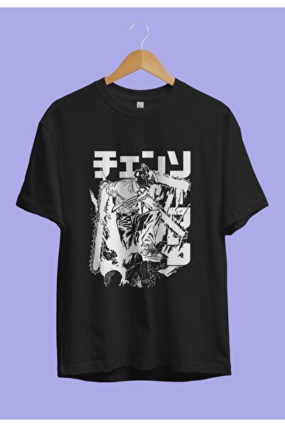 CONSTRAİN Μπλουζάκι Anime με προσαρμοσμένο σχέδιο Denji Chainsaw Man Oversize