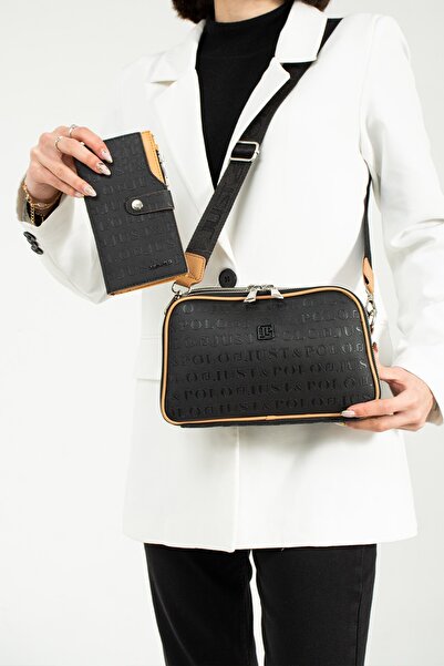 Just Polo حقيبة كتف نسائية متوسطة الحجم مكونة من 5 أقسام SQ-4023 -GZD-