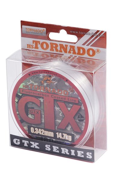 Tornado Gtx Ghost Fish Tape 180m 0.165mm 4.10kg Transparent Fluorocarbon Coated
