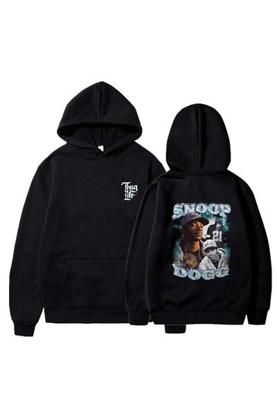 Gofeel Harajuku Oversize Loose Fit Vintage Tech Snoop Dogg Printed Detail Sweatshirt