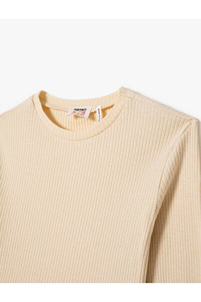 Koton Μπλουζάκι για κορίτσια με μακρύ μανίκι Crew Neck Basic 4WKG10275AK