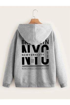 EgeModa Unisex Brooklyn NYC Bask l 2ip Orme Kuma Fermuarl Sweat H rka Fiyat Yorumlar Trendyol