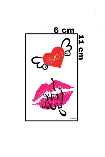 Mecit Tuhafiye LOVE ÖPÜCÜK GEÇİCİ DÖVME