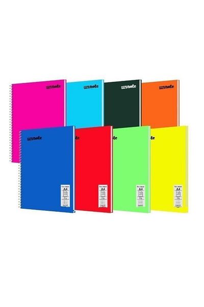 Mynote Flex Neo 40 Sheets A4 Pp Cover Spiral Notebook (1 Piece Lined - 2 Pieces Checked)