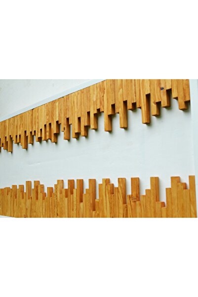 zenedesignstudio Ahşap Akustik Panel 145*75cm Sound Diffuser Wood Wall Art Pixel Art Ahşap Duvar Panosu Hifi Akustik