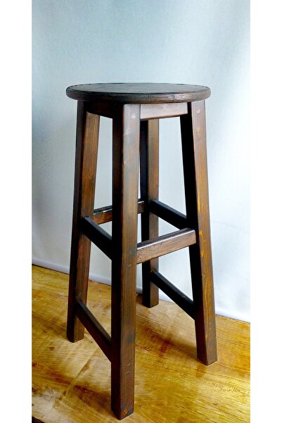 Arbre Ahşap Bar Taburesi-70 Cm Oturma Yüksekliği- Ceviz Renk