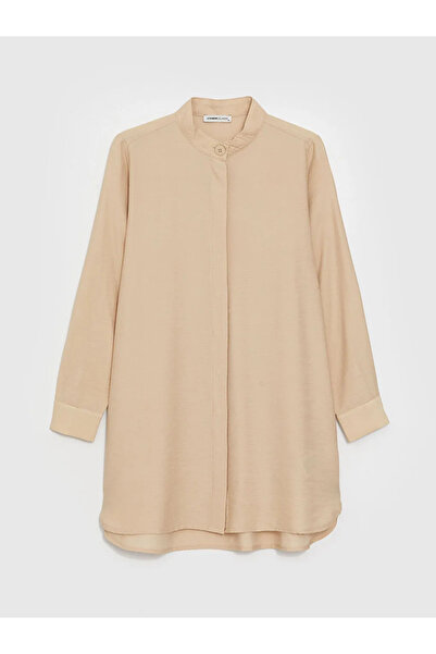 LC Waikiki Klassische Tunika mit geradem Ausschnitt und langen Ärmeln für Damen