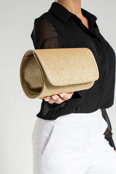 bibags Γυναικεία Ασημένια Χρυσή Μίνι Πορτφόλιο Βραδινή Τσάντα Τσάντα ώμου