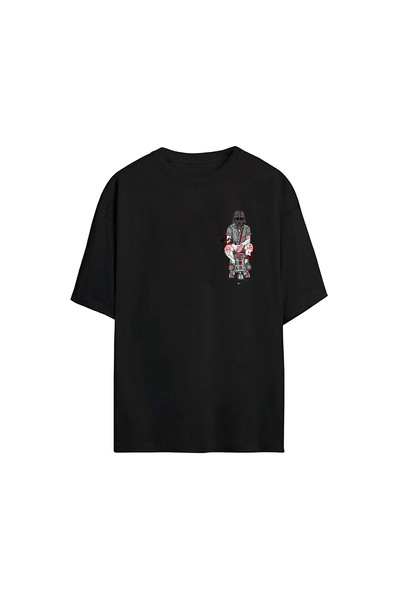 THEWERT Unisex maska ​​Darth Vader Štampano crna Oversize kroj majica