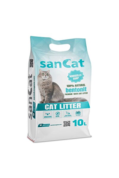 Akdeniz SANCAT Lavanta Kokulu Premium Beyaz Kedi Kumu 10 Lt.