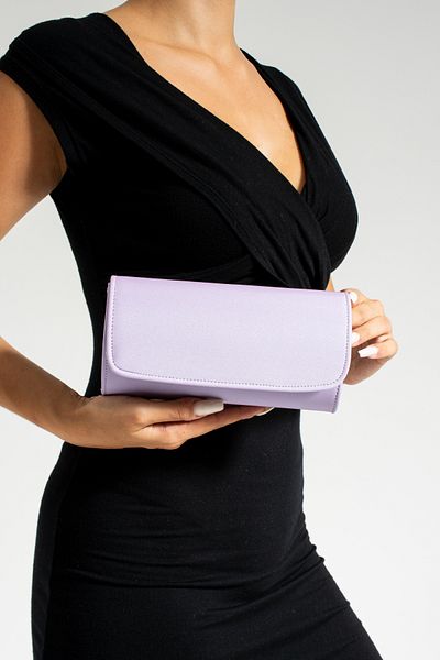 bibags Geanta de Seara Liliac Satin Geanta Portofoliu Geanta Pocheta