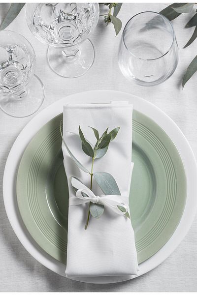 AYSHOME Ays Home Plain White Cloth Napkin Set (6 Pieces)