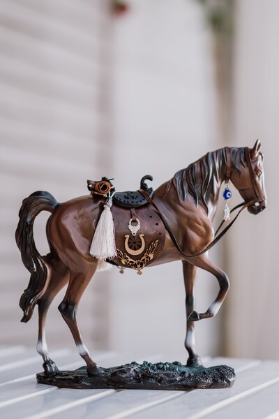 Gift Garden Dekoratif Dev At Figürü Semerli (özel Tasarım )ayak Havada