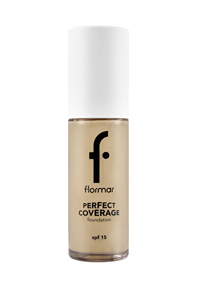 Flormar Perfect Coverage Yüksek Pigmentli & Yarı Parlak Bitişli SPF15 Fondöten