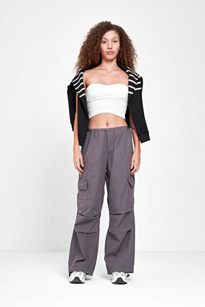 DEEFWEAR Y2k Baggy Tactical Kargo Paraşüt Pantolon