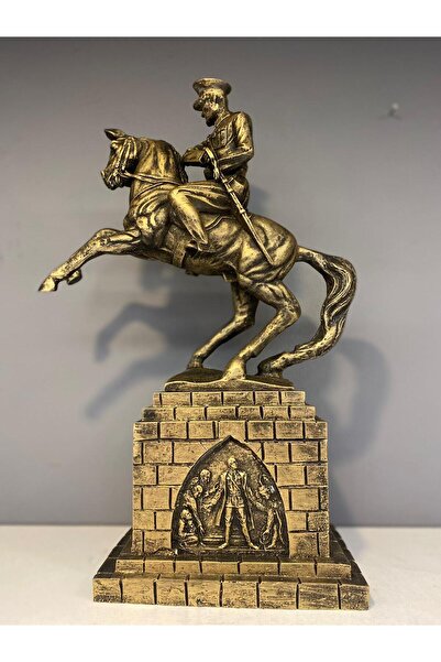 Peramari Dekoratif Polyester Atatürk Heykeli Gold Eskitme