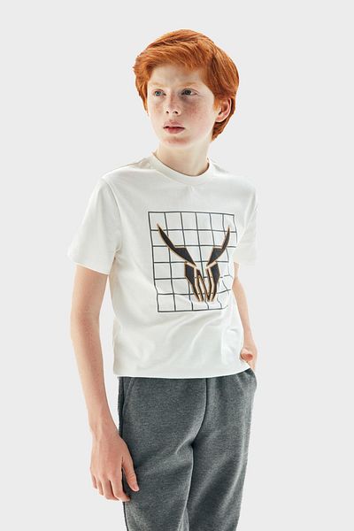 Nebbati Boy's Gray Sweatpants 23PFWNB3206