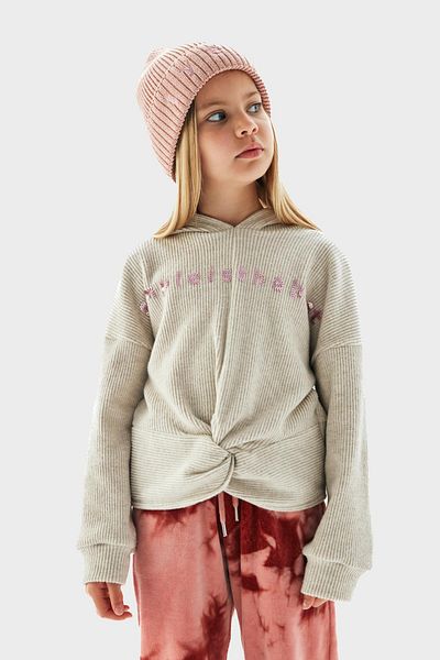 Tyess Bg Store Girl Beige Sweatshirt 23Pfwtj4415