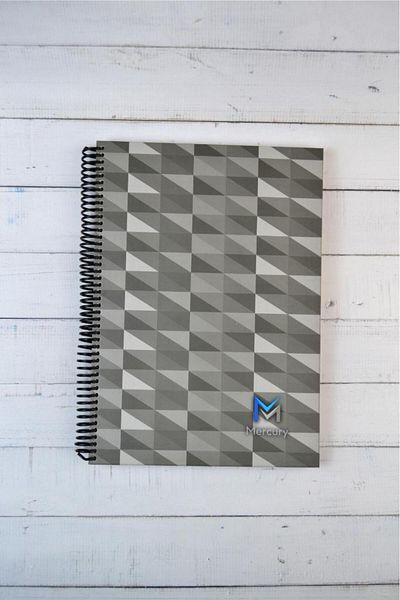 Kids Like Mercury Gray 140 YP Spiral Hard Cover A4 Size Checked Notebook