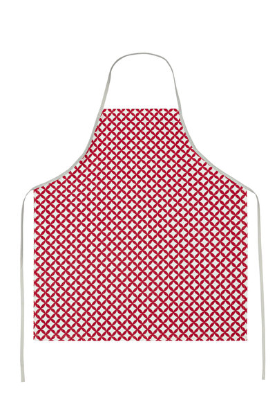 Menderes Home Red Mist Upholstered Kitchen Apron - Cotton Collection