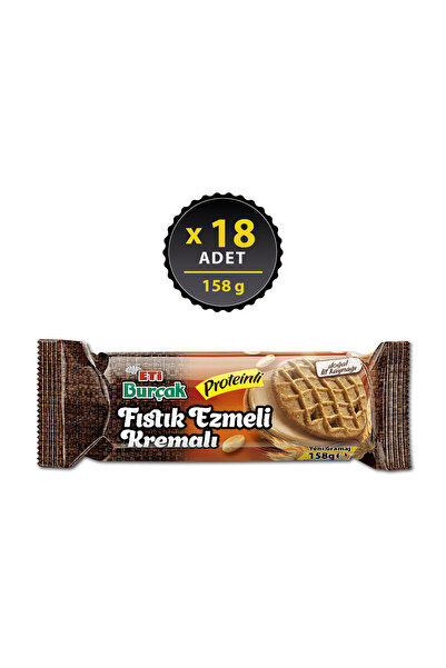 Eti Burçak Fıstık Ezmeli Kremalı Proteinli 158 g x 18 Adet