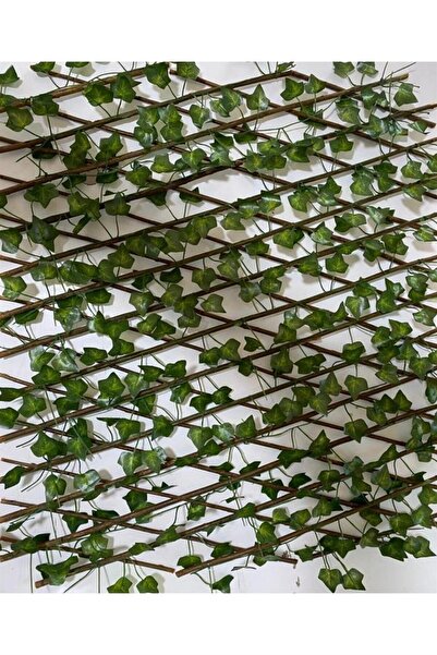 Genel Markalar Yapay Sarmaşık fesleğen Çit 3x1.2 Cm, Bahçe Balkon Çiti Ahşap Akordiyon Çit