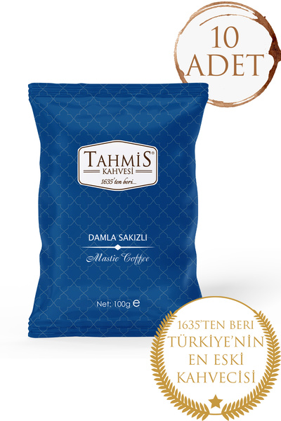 Tahmis 10'lu Damla Sakızlı Türk Kahvesi 100 Gram Paket Seti