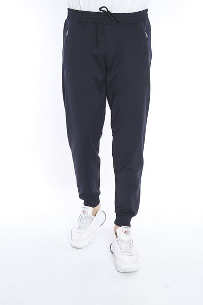 NEED LİFE Men's Navy Blue Carbon Stripe Elastic Leg Slim Fit Sweatpants