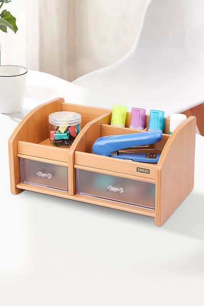 Daxi DX-404 Wooden Bamboo Desk Pen Holder