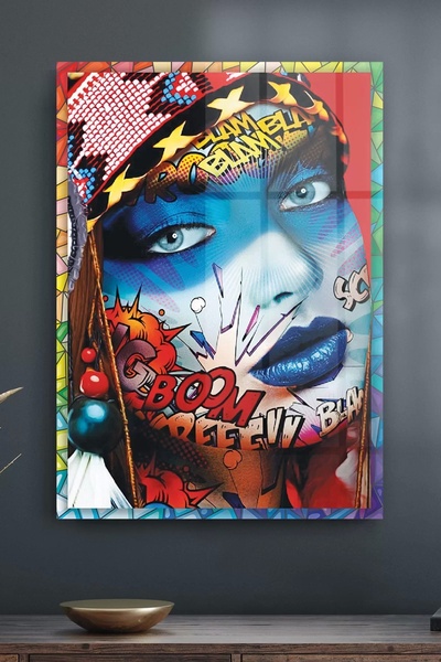 Decovetro Tablou din sticlă Pop Art Karma