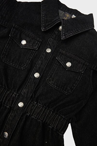 Tyess Girl's Anthracite Dress 23PFWTJ4902