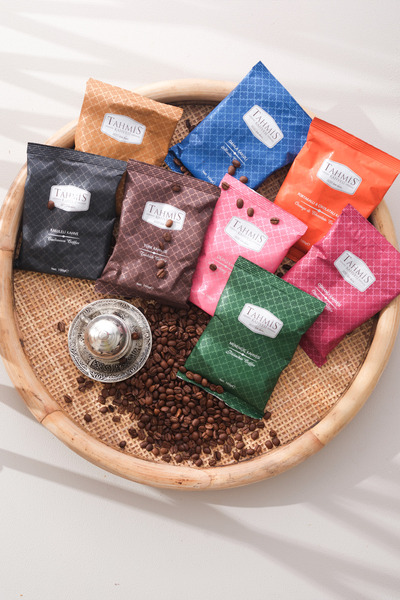 Tahmis 7'li Türk Kahvesi Seti 100 G (damla Sakızlı-çilekli-menengiç-osmanlı-dibek-kakule-türk)